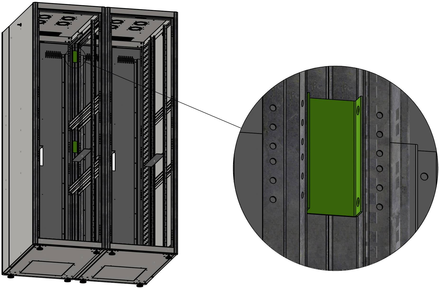 Digitus DN-19 BGL-1 19 Zoll Montagezubehör Metall, Silber
