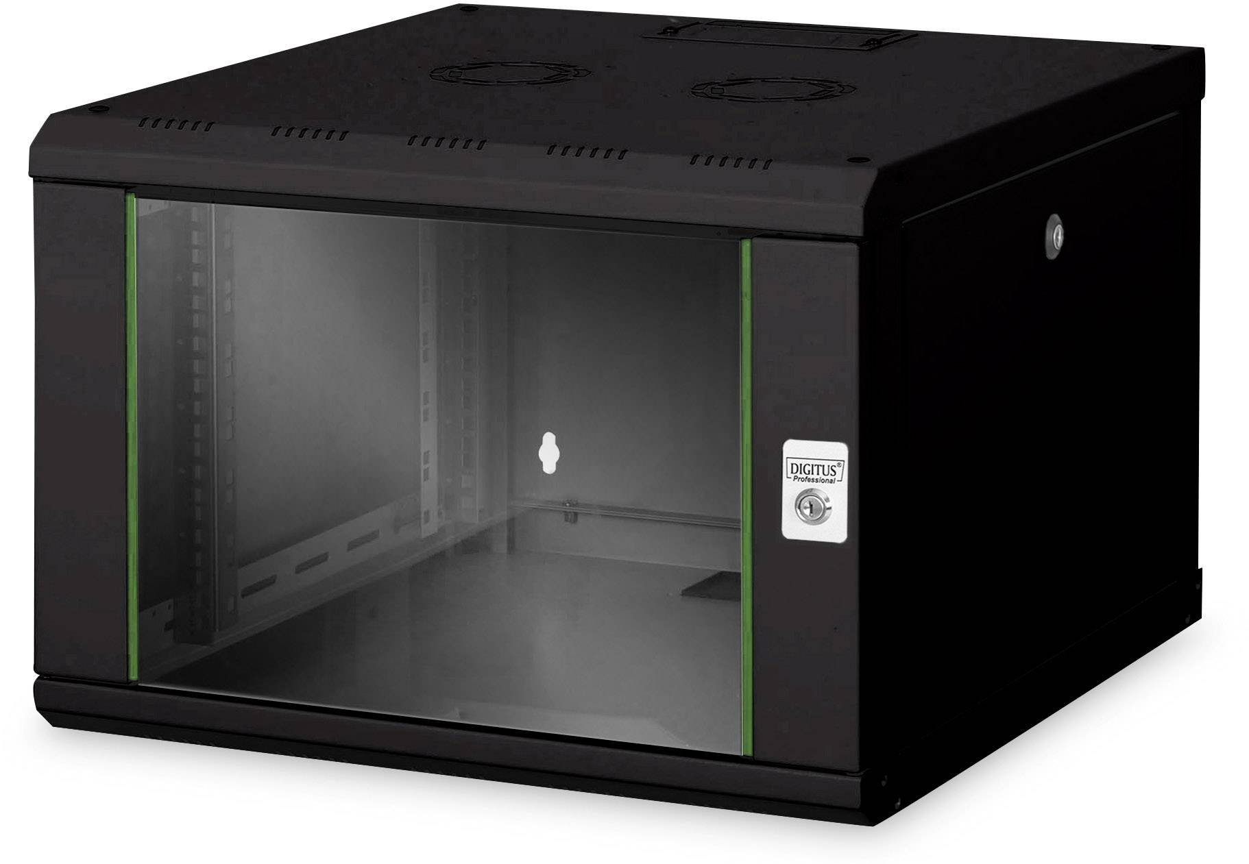 Digitus DN-19 07U-6/6-SW 19 Zoll Wandgehäuse (B x H x T) 600 x 420 x 600mm 7 HE Schwarz, Schwarz (RAL 9005)