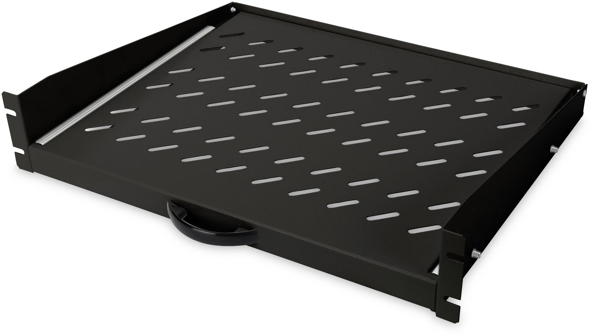 Digitus DN-19-TRAY-2-450-SW 19 Zoll Netzwerkschrank-Geräteboden 2 HE Geeignet für Schranktiefe: ab 450mm Schwarz, Schwarz