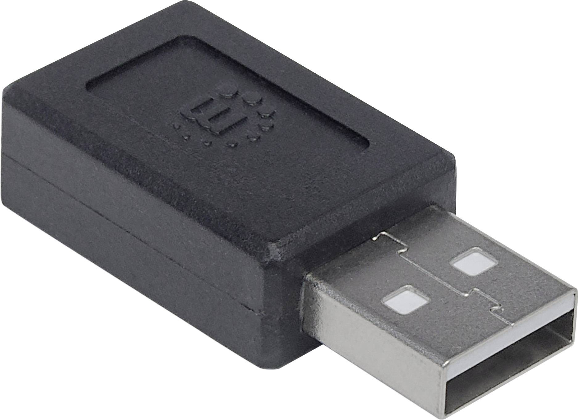 Manhattan USB 2.0 Adapter [1x USB 2.0 Stecker A - 1x USB-C® Buchse] beidseitig verwendbarer Stecker