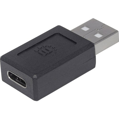 Manhattan USB 2.0 Adapter [1x USB 2.0 Stecker A - 1x USB-C® Buchse] beidseitig verwendbarer Stecker