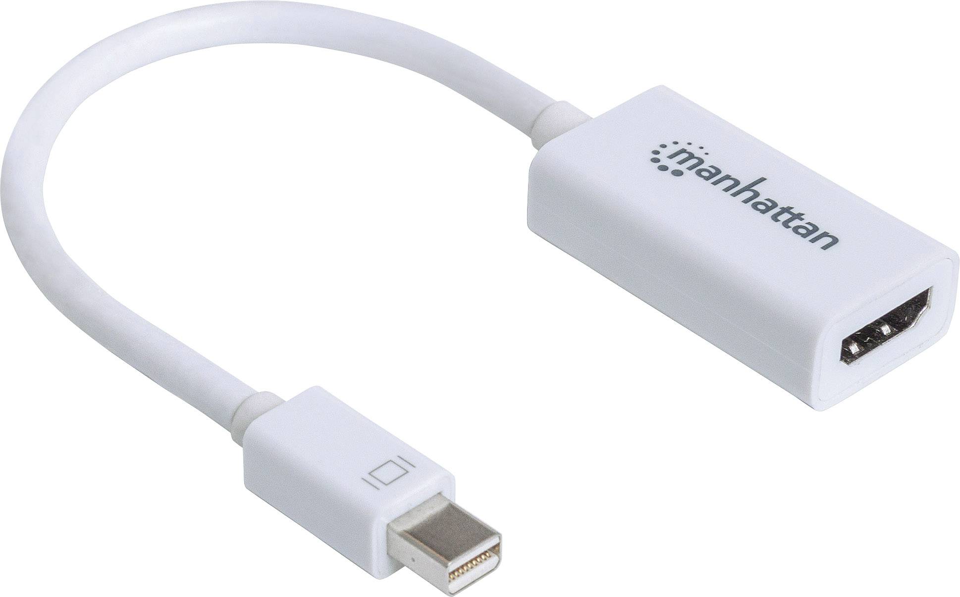 Manhattan 151399 Mini-DisplayPort Adapter [1x Mini-DisplayPort Stecker - 1x HDMI-Buchse] Weiß 12.00 cm