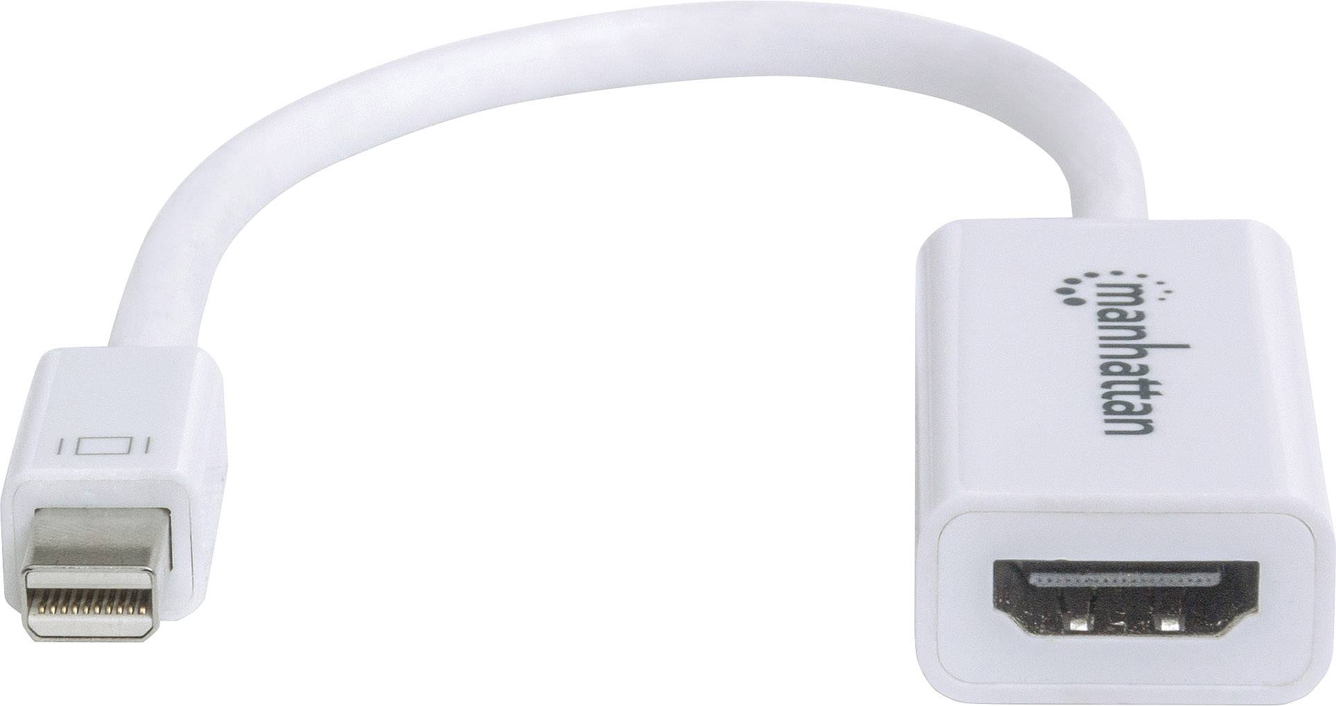 Manhattan 151399 Mini-DisplayPort Adapter [1x Mini-DisplayPort Stecker - 1x HDMI-Buchse] Weiß 12.00 cm