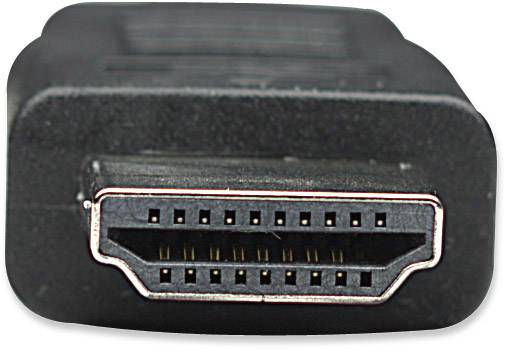 Manhattan HDMI / DVI Adapterkabel HDMI-A Stecker, DVI-D 24+1pol. Stecker 1.00m Schwarz 322782 HDMI-Kabel