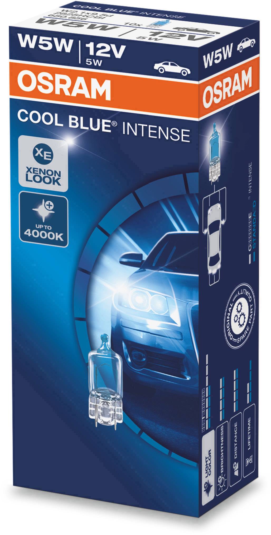 OSRAM 2825HCBI-WH Signal Leuchtmittel COOL BLUE® INTENSE W5W 5W 12V
