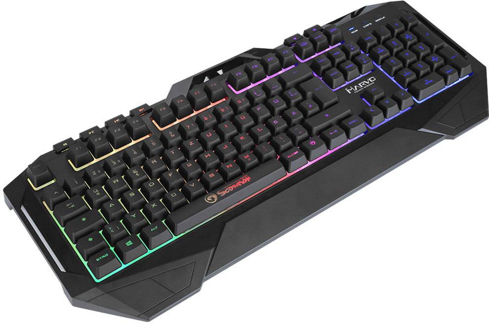 KG860DE USB-Gaming-Tastatur Beleuchtet Deutsch, QWERTZ, Windows® Schwarz