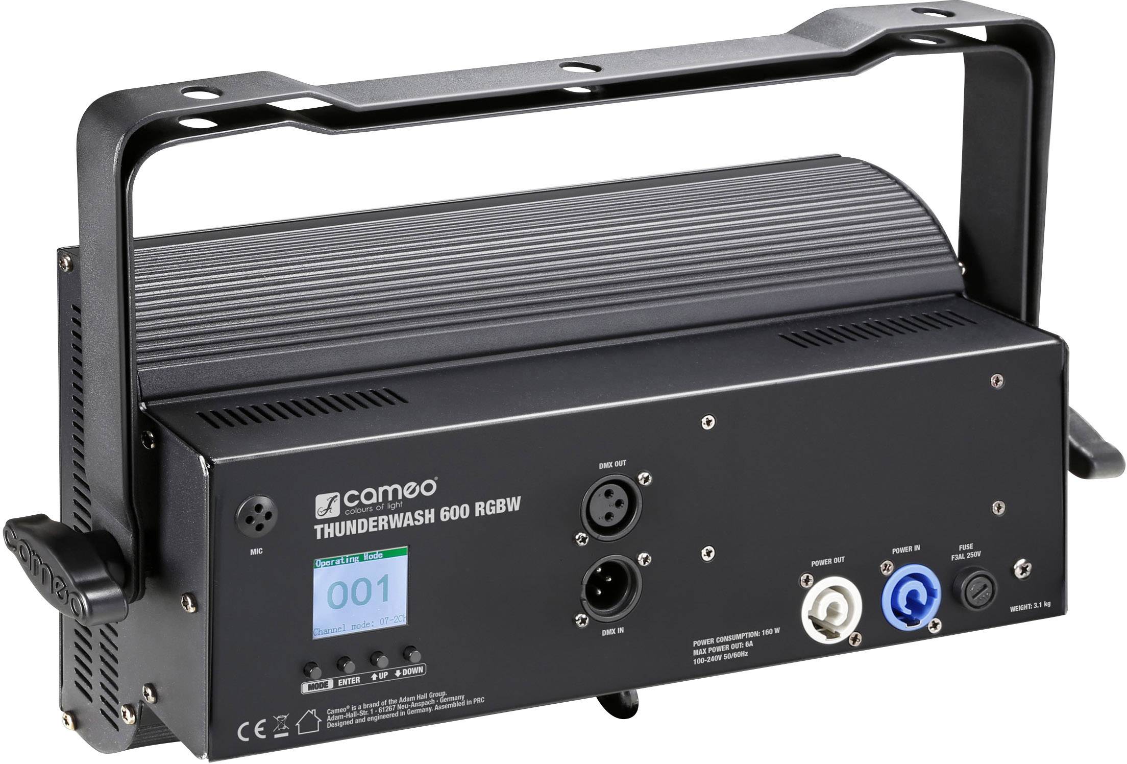 Cameo THUNDER WASH 600 RGBW Stroboskop Anzahl LEDs (Details):648 RGB