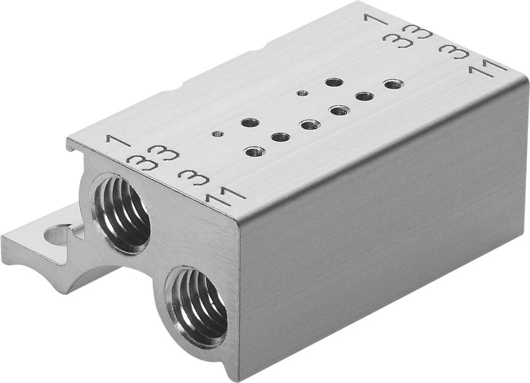 FESTO Anschlussblock 197191 MHP1-PR2-3 0 bis 8 bar