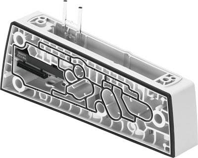 Ein elektronisches Bauteil mit Steckplätzen und Schaltkreisen. Hauptsächlich für Montage in technischen Geräten verwendet.