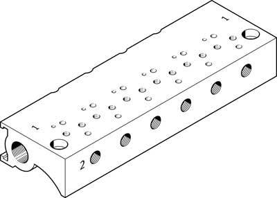 FESTO Batterieblock 197208 MHA1-P4-2-M3 0 bis 8 bar 1St.