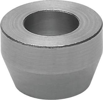 Ein konischer Metallring mit breiter Basis und schmaler, zylindrischer Spitze.