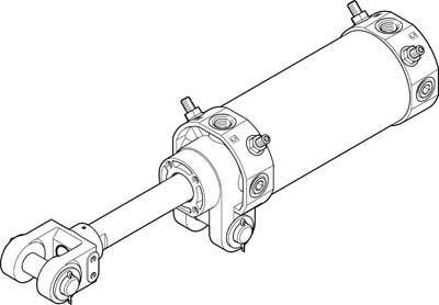FESTO 557907 DW-80-125-Y Gelenkzylinder Hublänge: 125 mm 1 St.