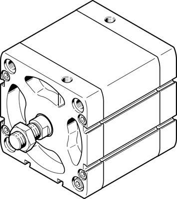 FESTO 536376 ADN-100-20-A-P-A Kompaktzylinder Hublänge: 20 mm 1 St.