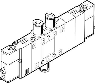 FESTO Magnetventil 196904 CPE14-M1BH-5/3G-QS-8 QS-8, G 1/8 Nennweite (Details) 6 mm 1 St.