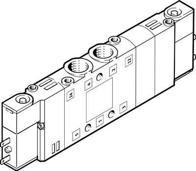 FESTO Magnetventil 196933 CPE14-M1BH-5/3B-1/8 G 1/8 Nennweite (Details) 6 mm 1 St.