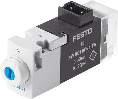 FESTO Magnetventil 540444 MHA1-M1LH-3/2G-0,6-TC Anschlussplatte Nennweite (Details) 0.65mm 1St.