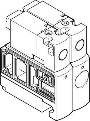 FESTO CPVSC1-M1HT-J-H-Q4 548064 Magnetventil 5/2 bistabil 1 St.