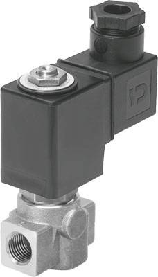 Ein schwarzes elektromagnetisches Ventil mit Metallverbindung, verwendet in hydraulischen oder pneumatischen Systemen zur Regelung des Durchflusses.