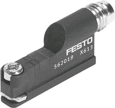 Ein sensorisches Bauteil mit der Aufschrift 'Festo', Modellnummer '562019 X613', für industrielle Anwendungen.