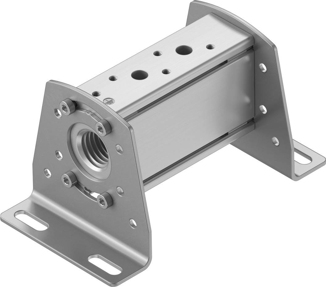 Metallische Halterung oder Befestigungselement mit mehreren Schraublöchern und robustem Design für industrielle Anwendungen.