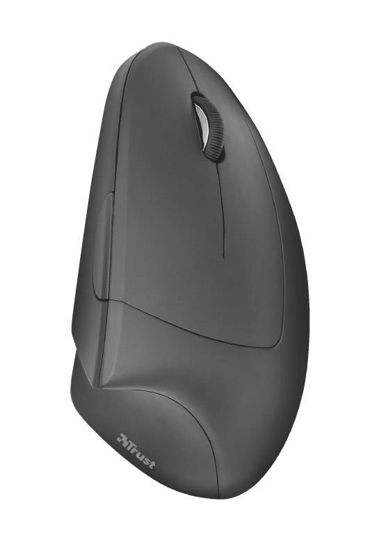 Trust Verto Ergonomische Maus Funk Optisch Grau 6 Tasten 1600 dpi Ergonomisch
