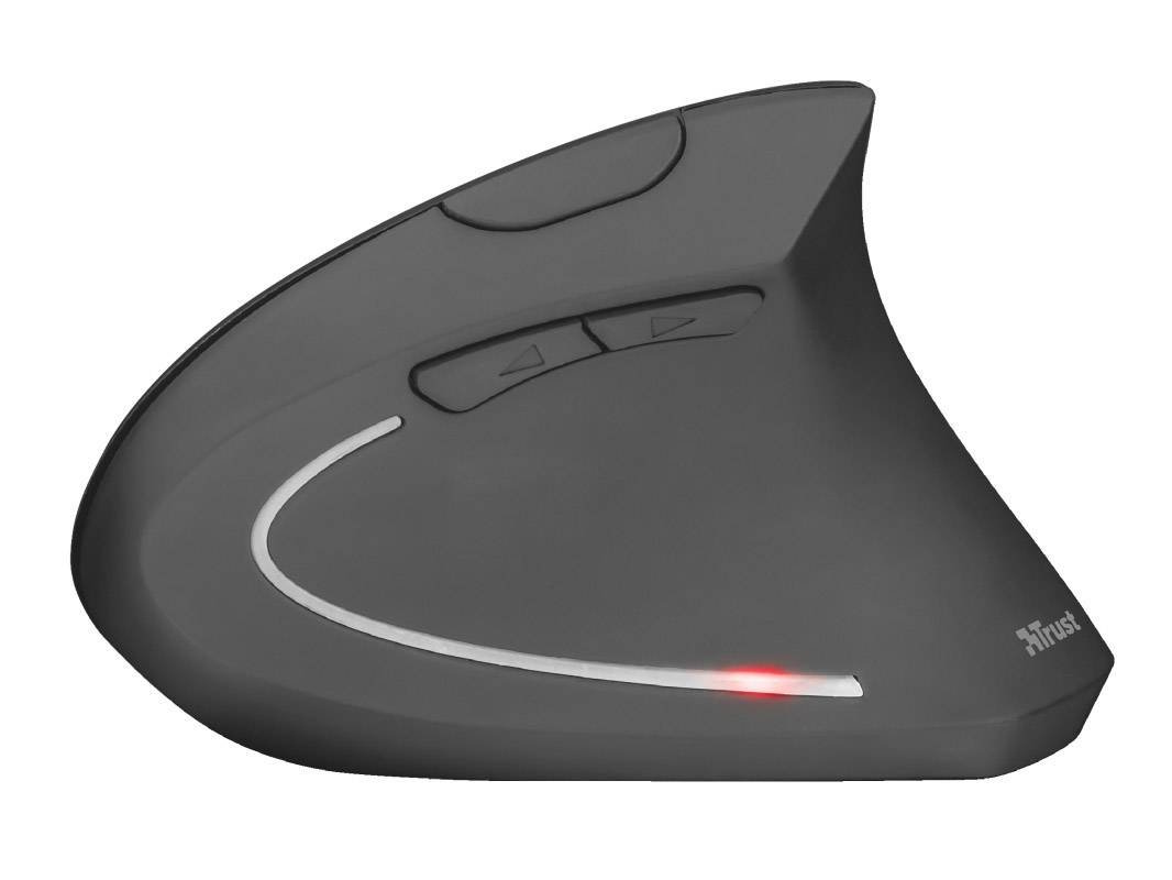 Trust Verto Ergonomische Maus Funk Optisch Grau 6 Tasten 1600 dpi Ergonomisch