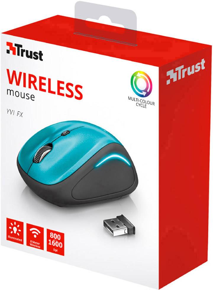 Trust Yvi FX Funk Maus Optisch Blau