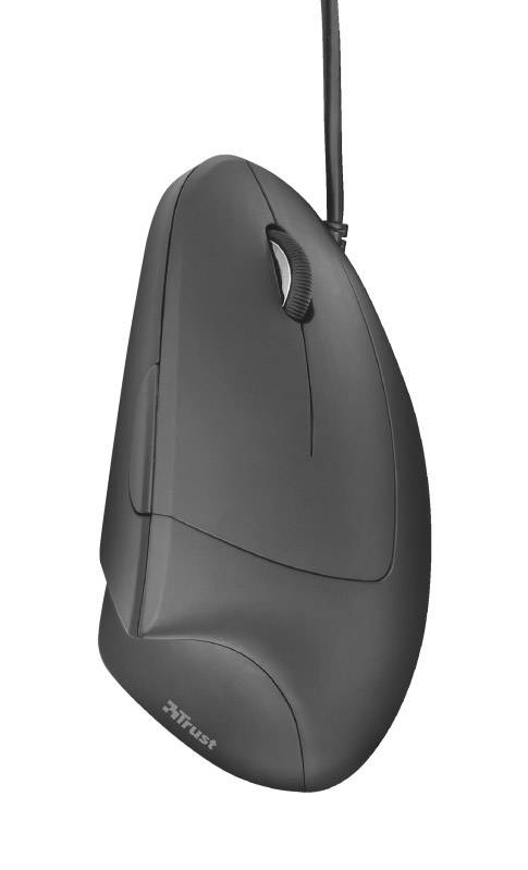 Trust Verto Ergonomische Maus USB Optisch Schwarz 6 Tasten 1000 dpi, 1600 dpi Ergonomisch, Extragroße Tasten