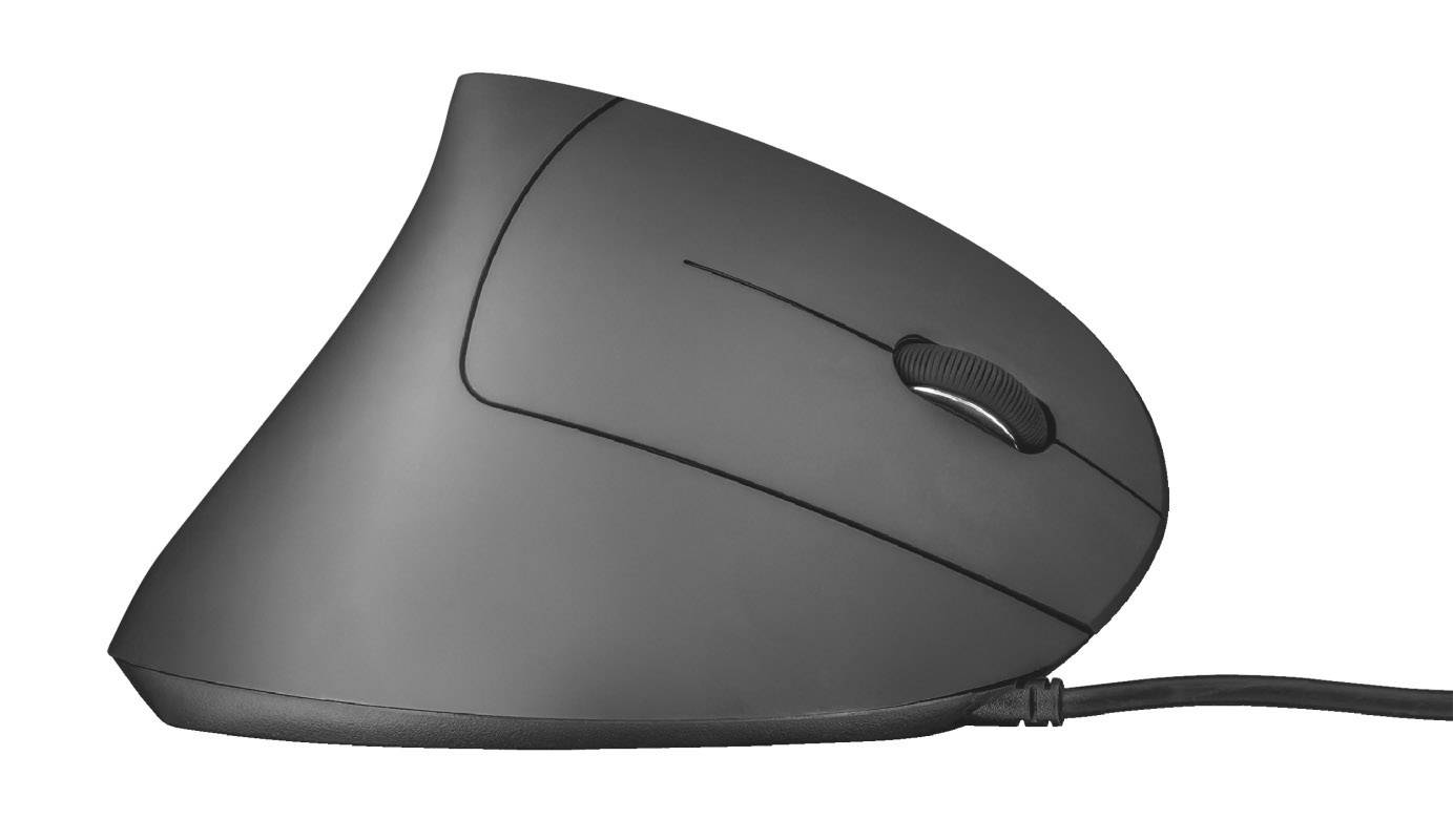 Trust Verto Ergonomische Maus USB Optisch Schwarz 6 Tasten 1000 dpi, 1600 dpi Ergonomisch, Extragroße Tasten