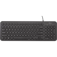 Trust Muto Silent USB Tastatur Deutsch, QWERTZ, Windows® Schwarz Spritzwassergeschützt Trust Muto Silent USB Tastatur Deutsch, QWERTZ, Windows® Schwarz Spritzwassergeschützt
