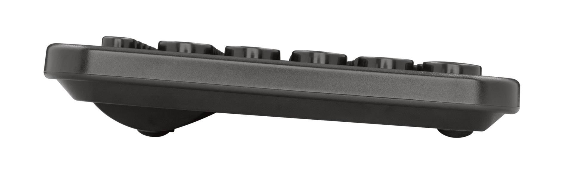 Trust Muto Silent USB Tastatur Deutsch, QWERTZ, Windows® Schwarz Spritzwassergeschützt