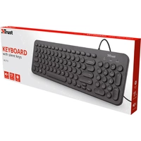Trust Muto Silent USB Tastatur Deutsch, QWERTZ, Windows® Schwarz Spritzwassergeschützt Trust Muto Silent USB Tastatur Deutsch, QWERTZ, Windows® Schwarz Spritzwassergeschützt