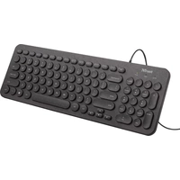 Trust Muto Silent USB Tastatur Deutsch, QWERTZ, Windows® Schwarz Spritzwassergeschützt Trust Muto Silent USB Tastatur Deutsch, QWERTZ, Windows® Schwarz Spritzwassergeschützt