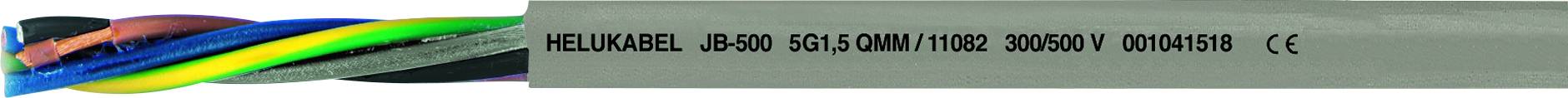 Ein graues Kabel mit der Aufschrift 'HELKABEL ÖLFLEX 110 5G1.0MM² 11003V', daneben bunte Drahtlitzen in Rot, Gelb, Grün, Blau und Schwarz.