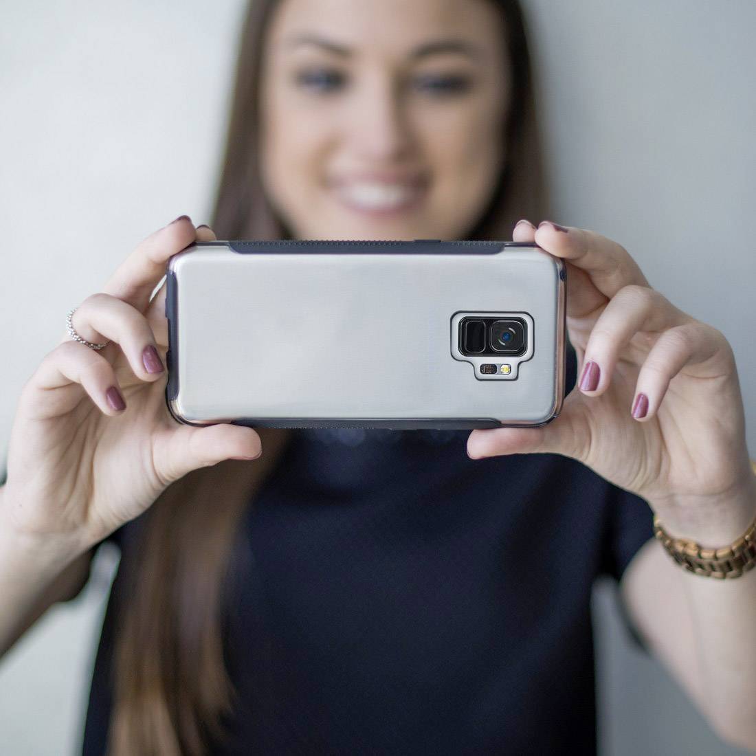 Hama Frame Backcover Samsung Galaxy S9 Transparent, Schwarz