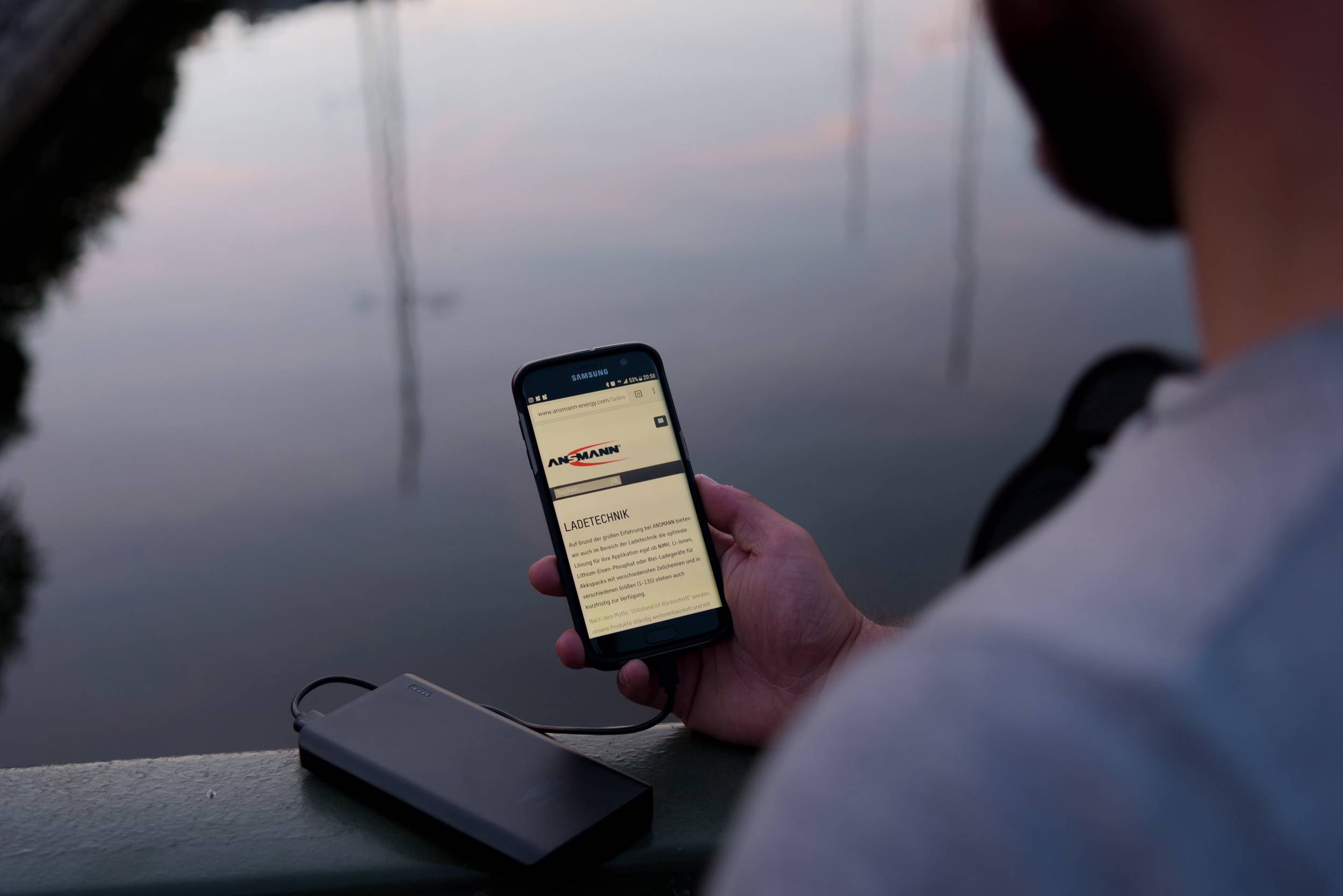 Ansmann PB20.8 Powerbank 20000 mAh Smart IC LiPo Micro USB Schwarz Statusanzeige