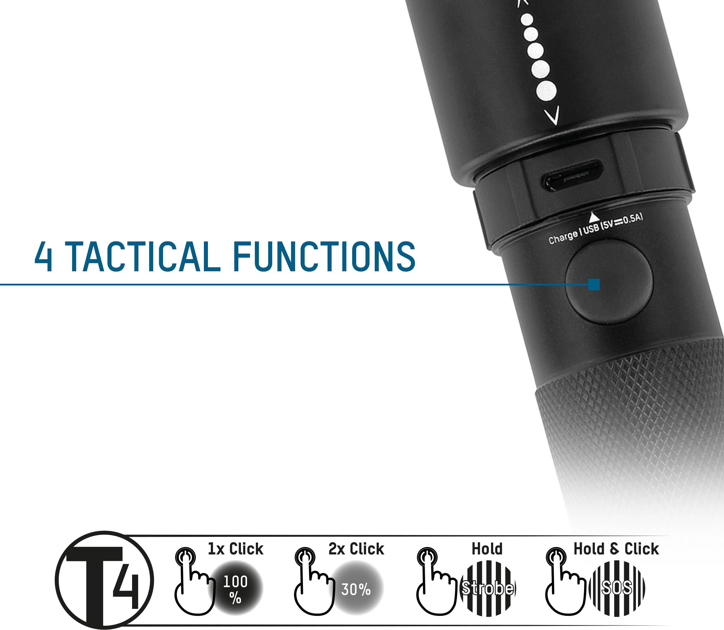 Ansmann LED Taschenlampe mit Handschlaufe akkubetrieben 400 lm 143 g