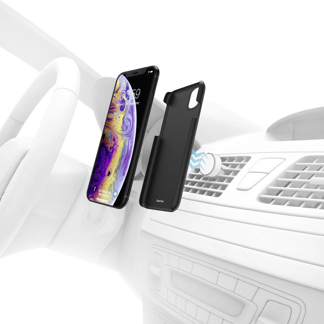 Hama Magnet Backcover Apple iPhone X, iPhone XS Schwarz