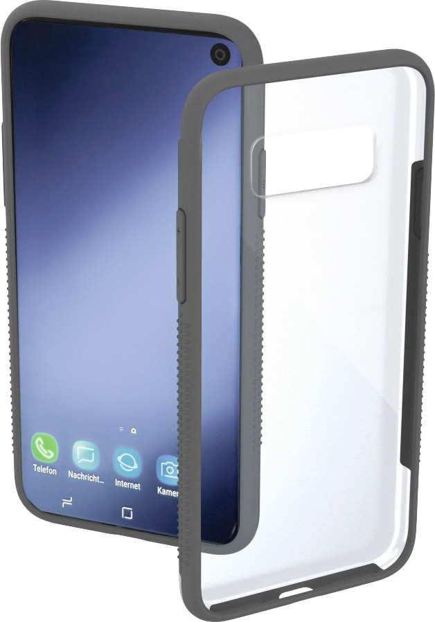 Hama Frame Backcover Samsung Galaxy S10 E Transparent, Grau