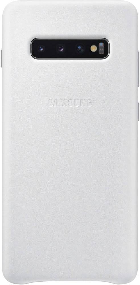 Samsung Leather Backcover Samsung Galaxy S10+ Weiß