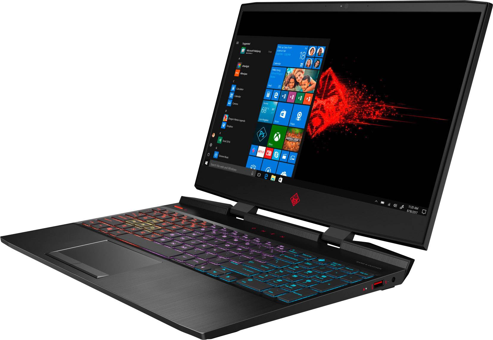 Omen by HP HP OMEN 15-dc1004ng Notebook black (P) 39.6cm (15.6 Zoll) Gaming Notebook Intel Core i7 16GB DDR4-RAM 512GB SSD Nvidia