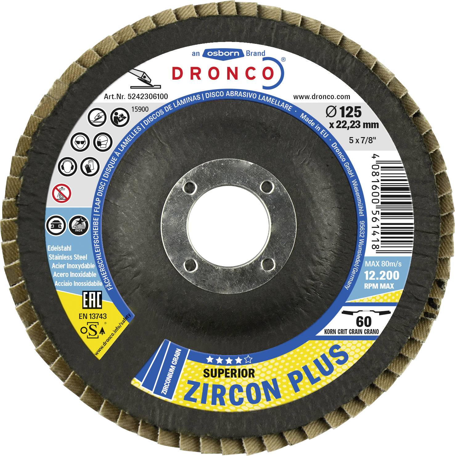Dronco 5242304100 Fächerschleifscheibe 1 St.