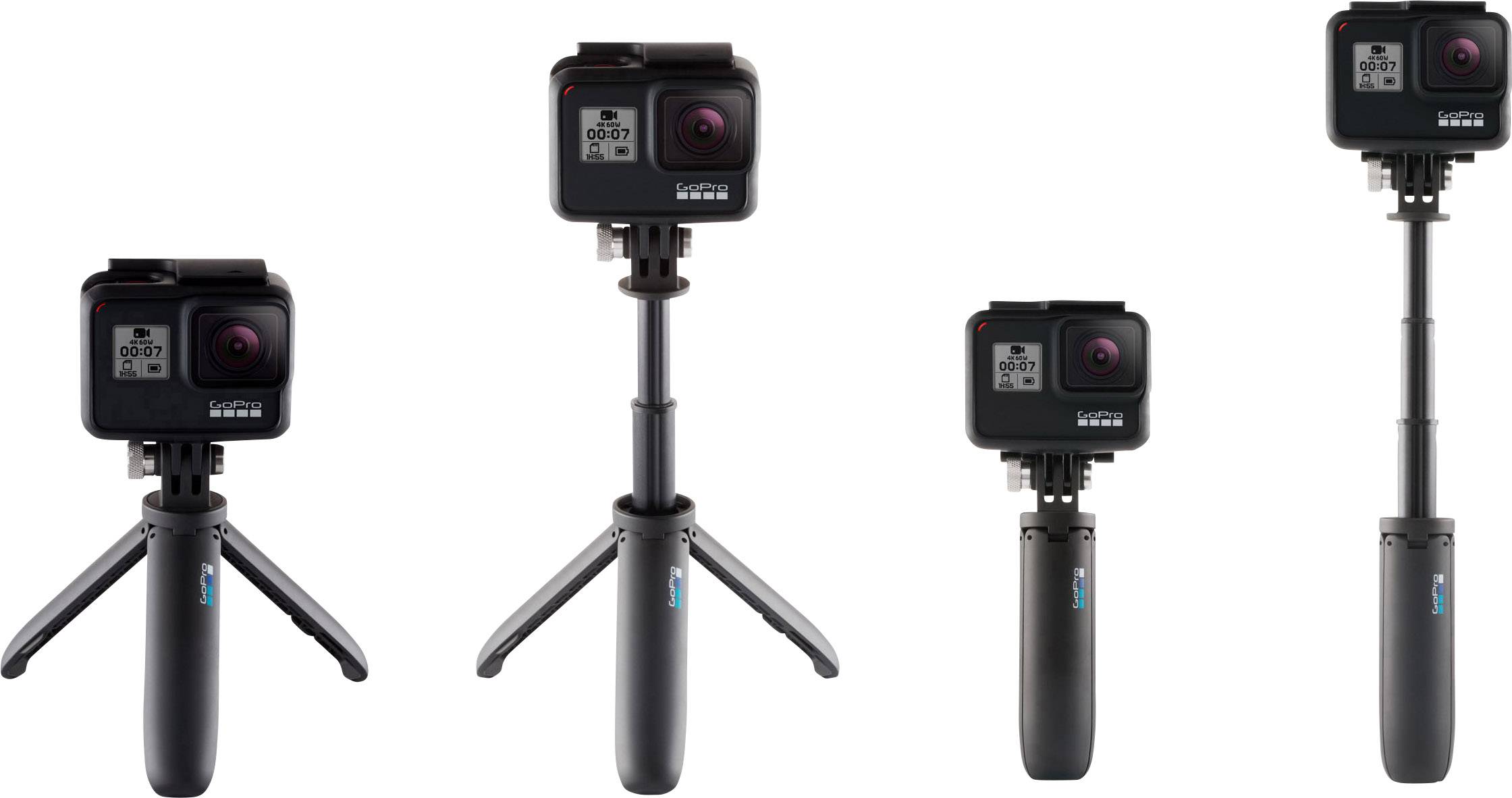 GoPro HERO 7 Black inkl. Travel Kit Action Cam Full-HD, Wasserfest, Touch-Screen, 4K