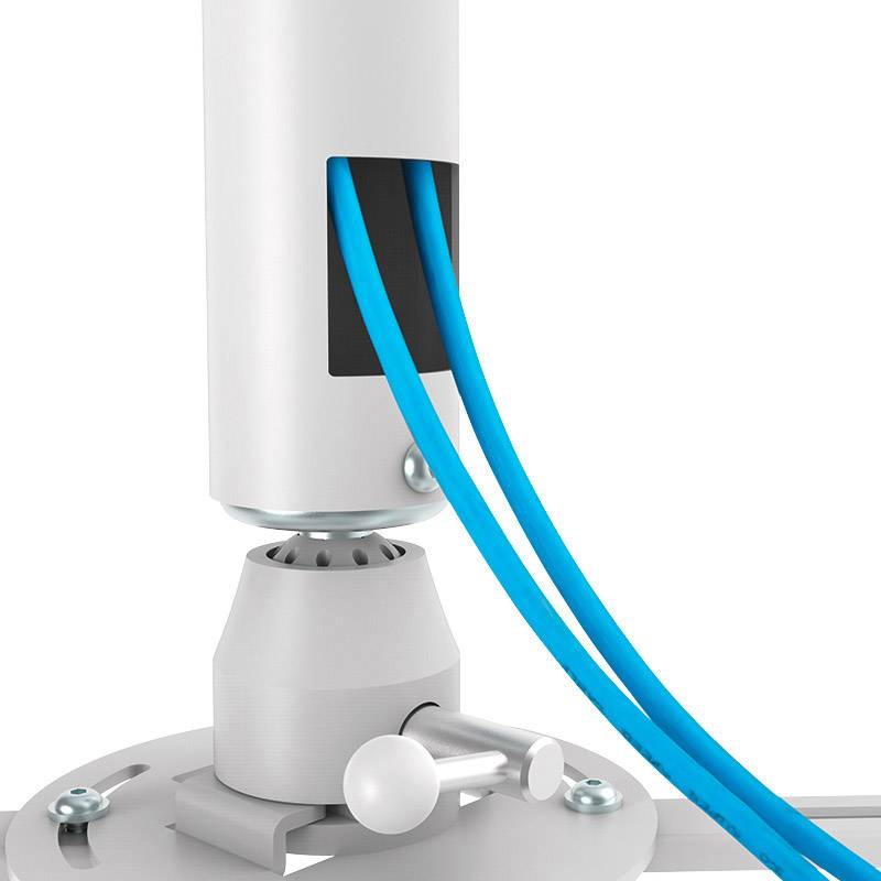 LogiLink BP0055 Beamer-Deckenhalterung Deckenhalter, Höhenverstellbar, Neigbar+Schwenkbar Boden-/Deckenabstand (max.): 520 mm  Weiß