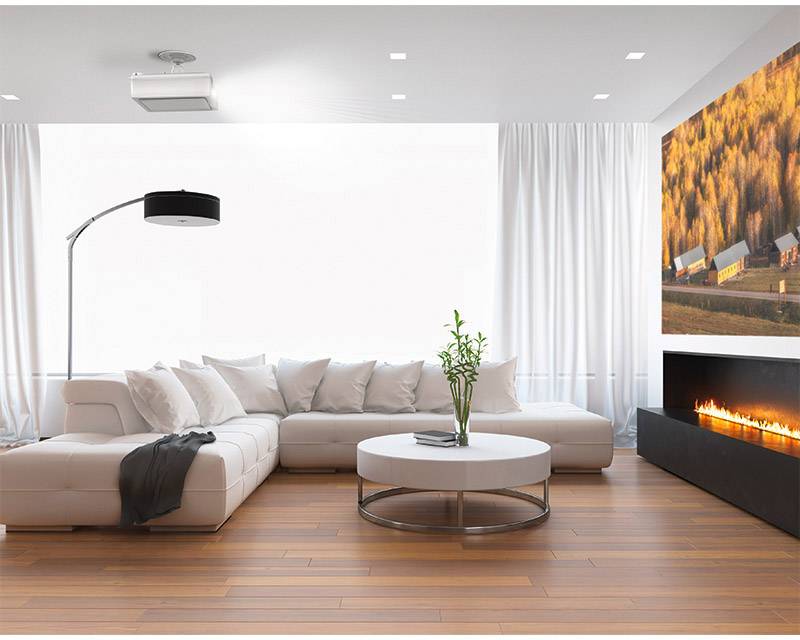 LogiLink BP0056 Beamer-Deckenhalterung Deckenhalter, Höhenverstellbar, Neigbar+Schwenkbar Boden-/Deckenabstand (max.): 135 mm Weiß