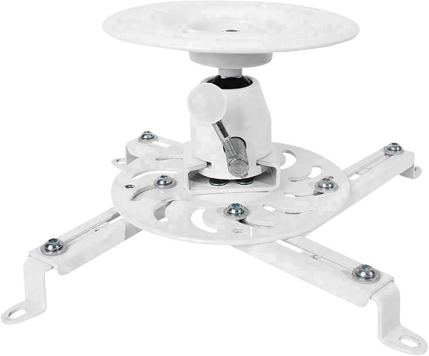 LogiLink BP0056 Beamer-Deckenhalterung Deckenhalter, Höhenverstellbar, Neigbar+Schwenkbar Boden-/Deckenabstand (max.): 135 mm Weiß