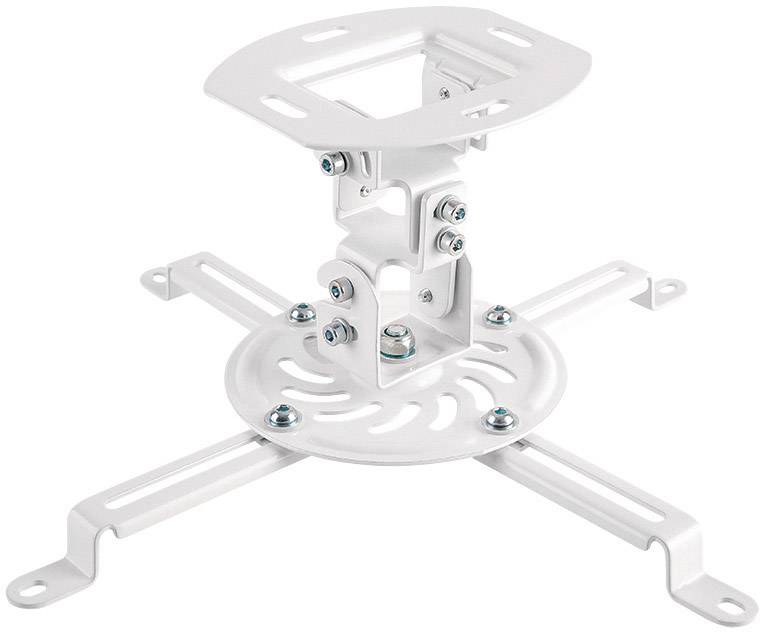 LogiLink BP0057 Beamer-Deckenhalterung Deckenhalter, Höhenverstellbar, Neigbar+Schwenkbar Boden-/Deckenabstand (max.): 150mm Weiß