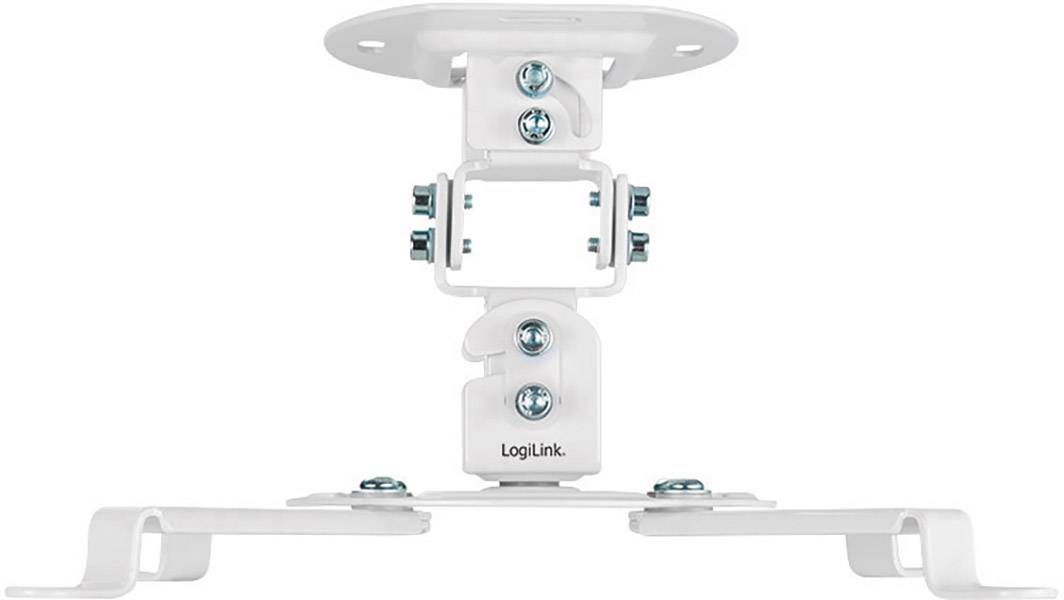LogiLink BP0057 Beamer-Deckenhalterung Deckenhalter, Höhenverstellbar, Neigbar+Schwenkbar Boden-/Deckenabstand (max.): 150mm Weiß