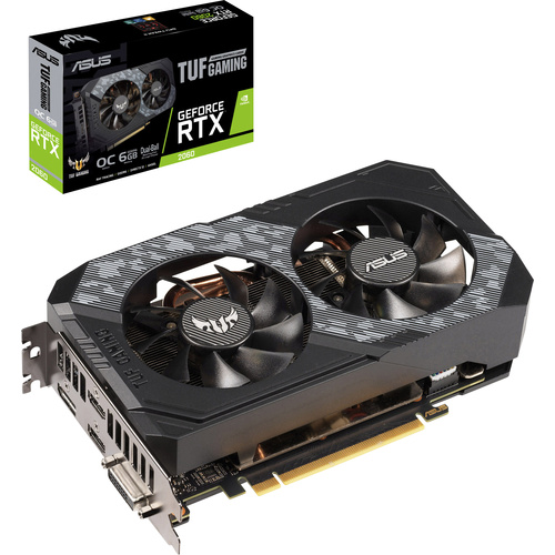 Asus Grafikkarte Nvidia GeForce RTX2060 Gaming Overclocked 6 GB GDDR6-RAM PCIe x16 HDMI®, DVI, Disp