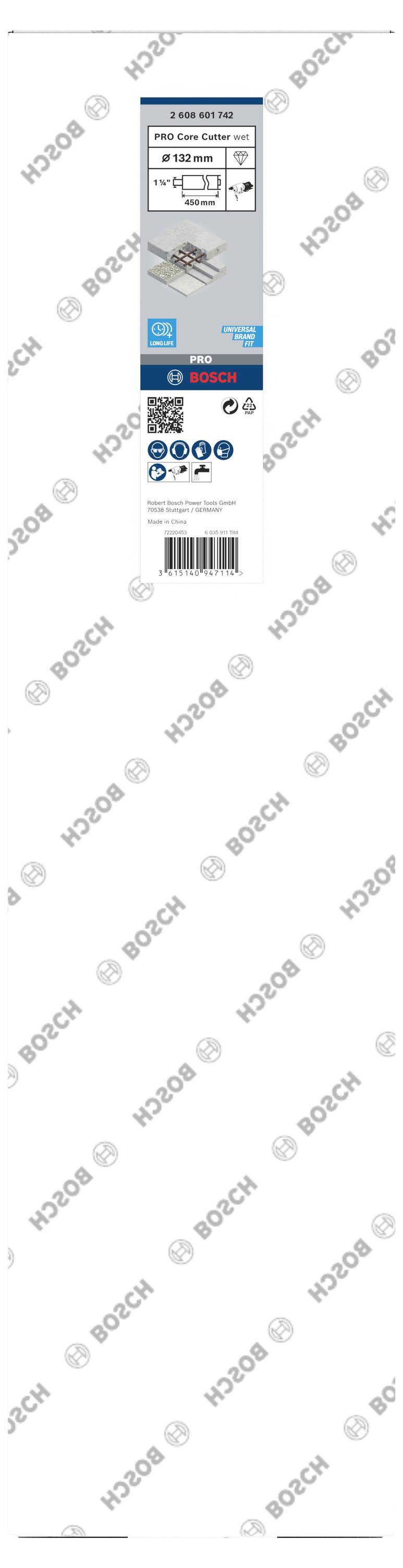 Blisterverpackung von Bosch für Stichsägeblätter, mit Produktinformationen: Holzsägeblätter, 5 Stück, kompatibel mit T-Schaftsägen.